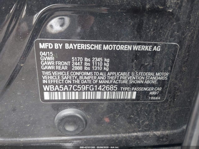 WBA5A7C59FG142685 BMW 528I
