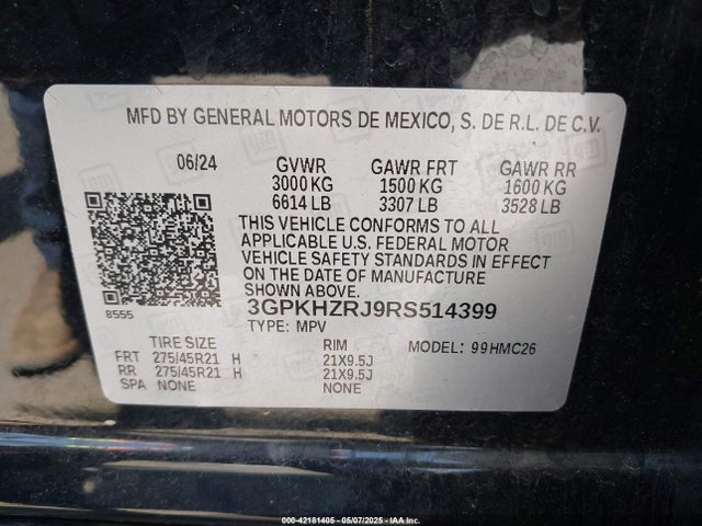 3GPKHZRJ9RS514399 Honda x0c+ec5