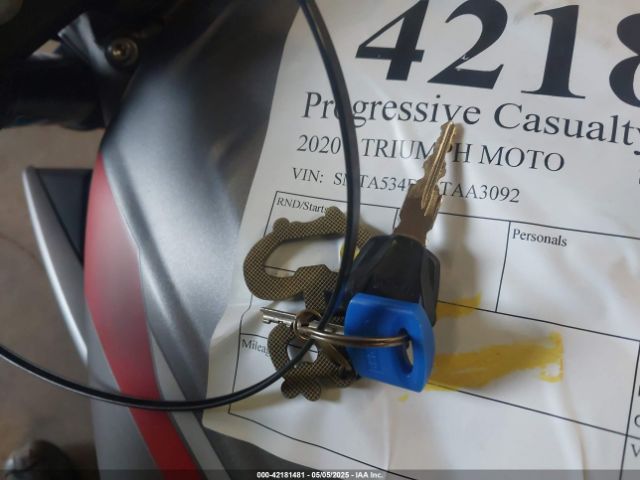 2020 TRIUMPH MOTORCYCLE STREET TRIPLE SMTA534D1LTAA3092 Photo 10