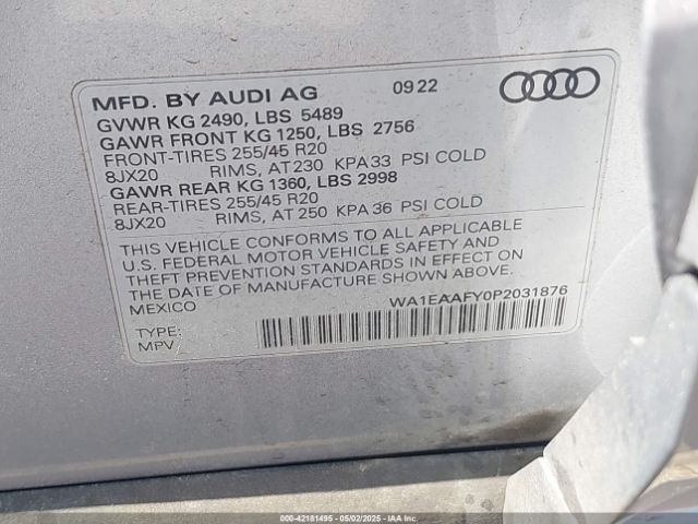 2023 AUDI Q5 WA1EAAFY0P2031876 Photo 8