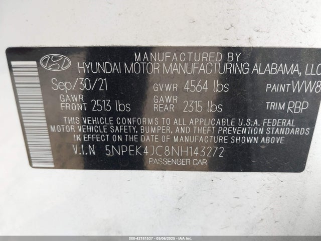 5NPEK4JC8NH143272 Hyundai Sonata N Line