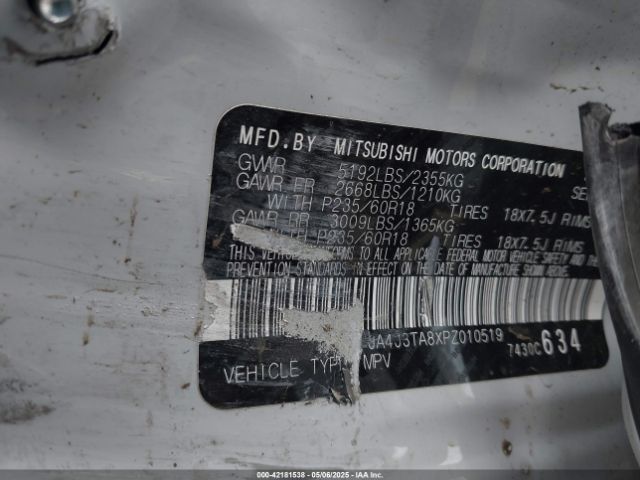 2023 MITSUBISHI OUTLANDER JA4J3TA8XPZ010519 Photo 8