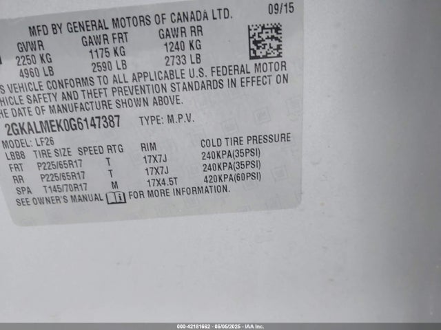 2GKALMEK0G6147387 GMC Terrain Sle-1