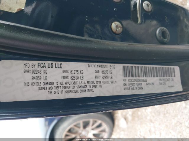 2C3CDZAGXGH209533 Dodge Challenger Sxt