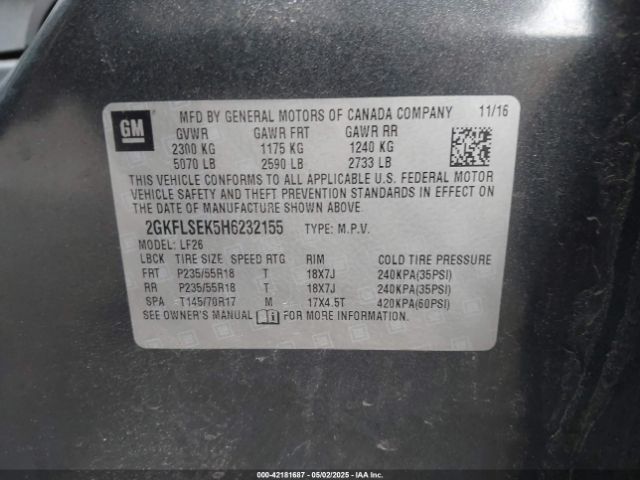 2GKFLSEK5H6232155 GMC Terrain Sle-1
