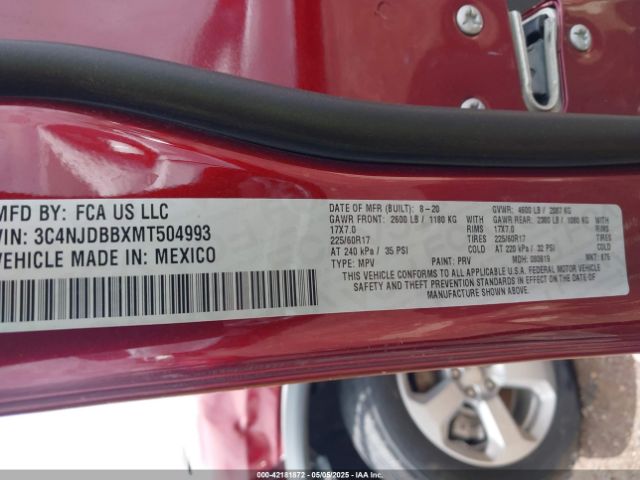 2021 JEEP COMPASS 3C4NJDBBXMT504993 Photo 8