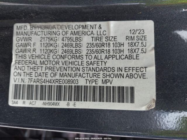 7FARS4H4XRE008903 Honda Cr-v Ex Awd