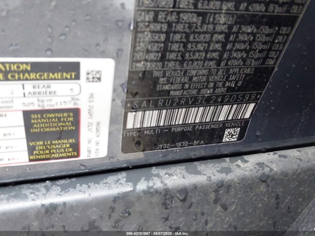 2020 LAND ROVER DISCOVERY SALRU2RV3L2420598 Photo 8