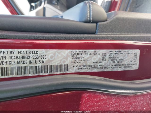 1C4RJHBGXPC531390 Jeep Grand Cherokee Limited 4x4