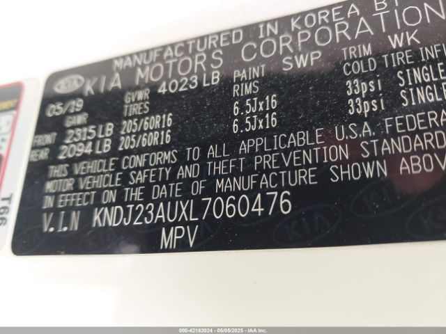 KNDJ23AUXL7060476 KIA SOUL S