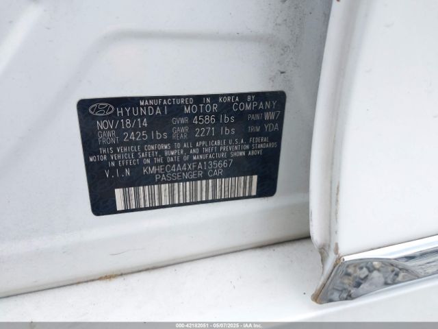 KMHEC4A4XFA135667 Hyundai SONATA HYBRID