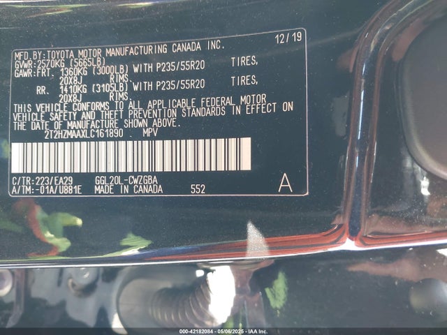 2T2HZMAAXLC161890 Lexus RX 350