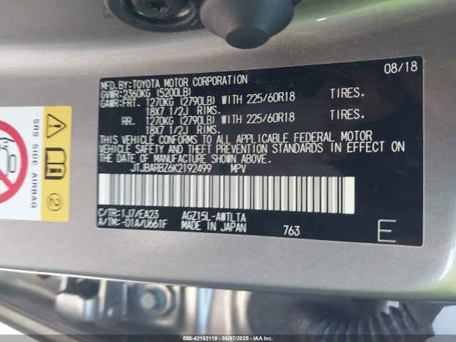 JTJBARBZ6K2192499 Lexus NX 300