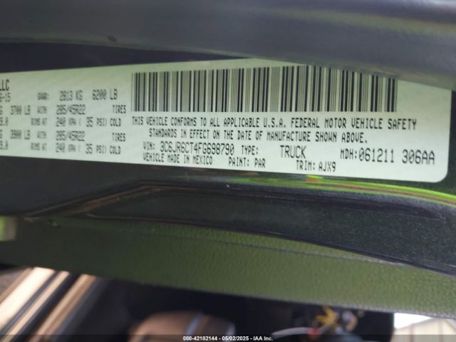 3C6JR6CT4FG698790 RAM 1500 Sport