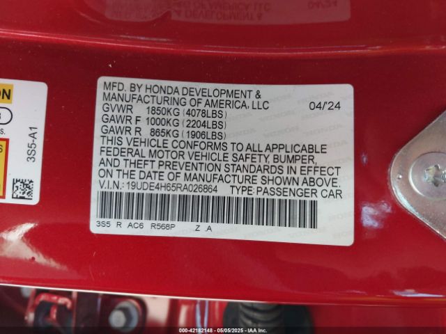 19UDE4H65RA026864 Acura Integra A-spec Technology