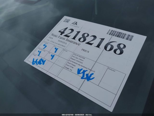 JTDACAAU6R3038492 Toyota PRIUS XLE