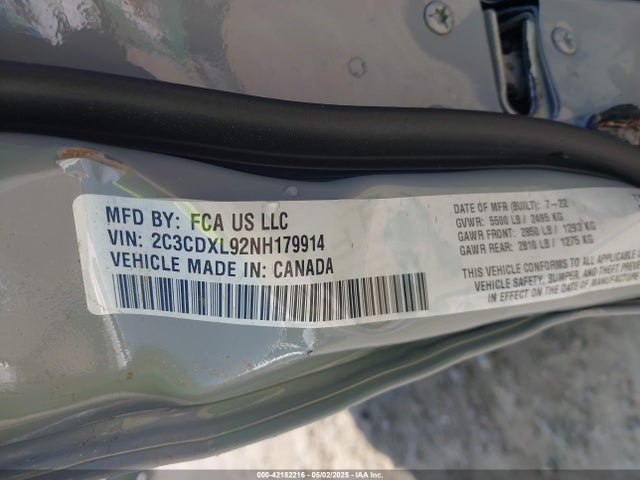 Dodge 2022 2022 2C3CDXL92NH179914 Image 9