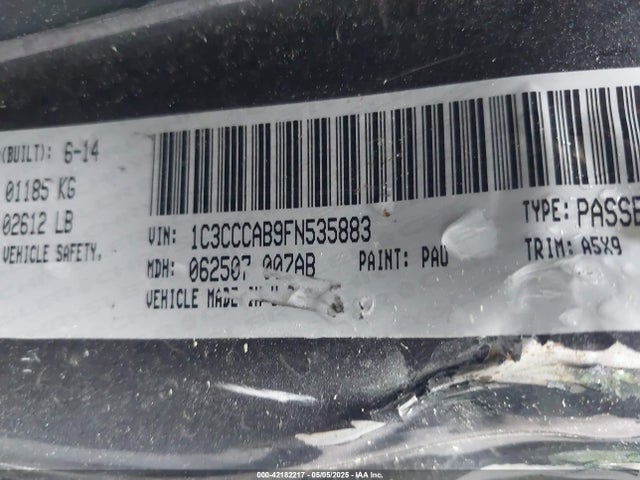 1C3CCCAB9FN535883 Chrysler 200 Limited