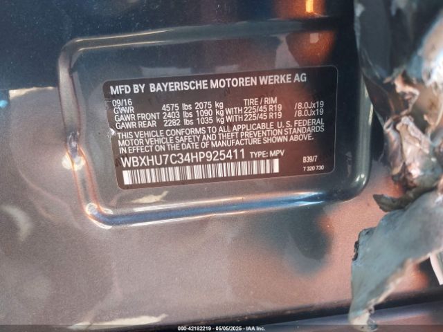 WBXHU7C34HP925411 BMW X1 Sdrive28i