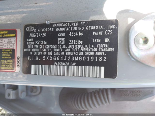 5XXG64J23MG019182 KIA K5 Gt-line