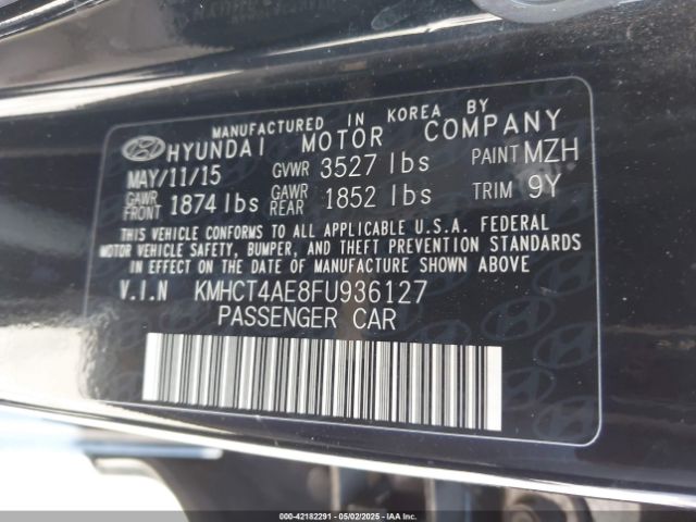 KMHCT4AE8FU936127 Hyundai ACCENT GLS