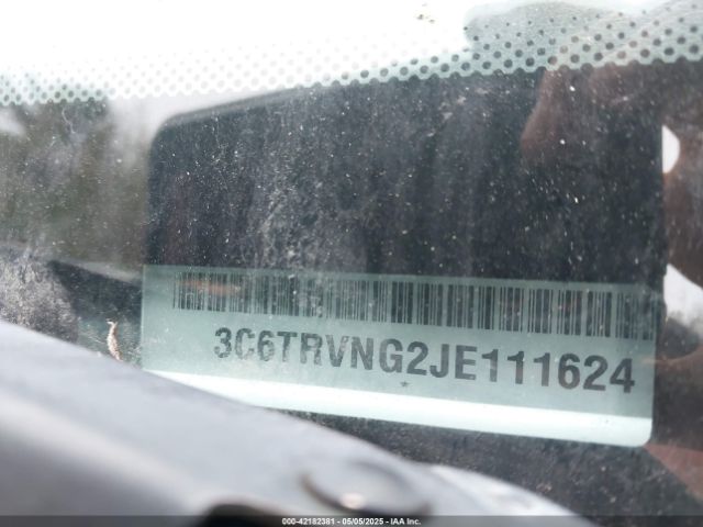 3C6TRVNG2JE111624 RAM Promaster 1500 Low Roof 118 Wb