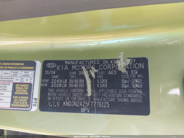 KNDJN2A25F7776125 KIA Soul