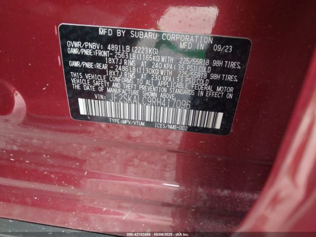 JF2SKALC9RH417096 Subaru Forester Limited