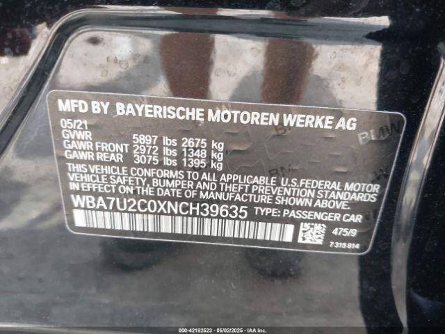 2022 BMW 750 WBA7U2C0XNCH39635 Photo 8