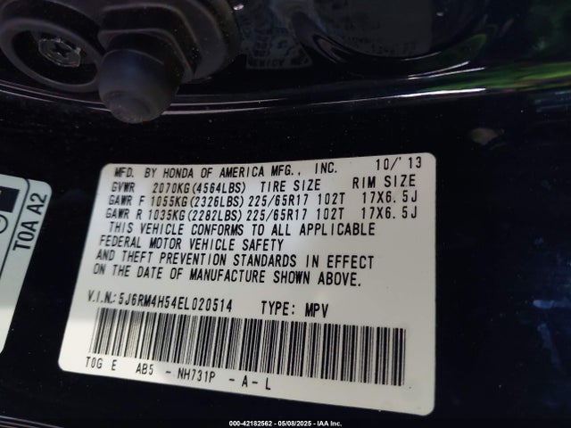5J6RM4H54EL020514 Honda CR-V EX