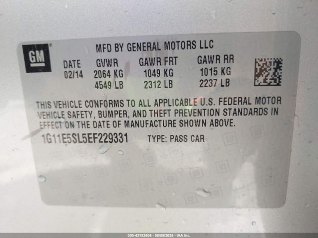 1G11E5SL5EF229331 Chevrolet MALIBU 2LT
