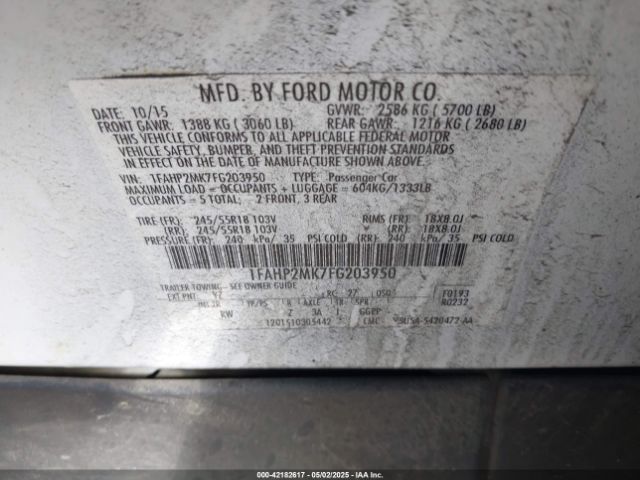 1FAHP2MK7FG203950 Ford Police Interceptor