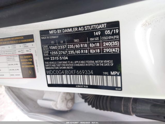 WDC0G4JB0KF669334 Mercedes-Benz GLC 300