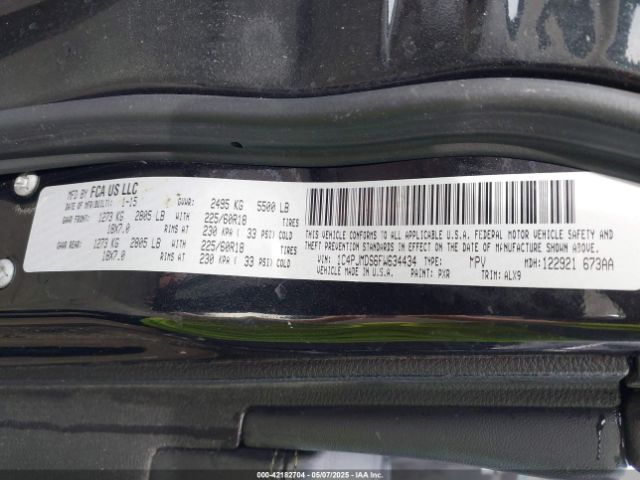 1C4PJMDS6FW634434 Jeep Cherokee Limited