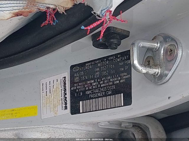 KMHCT4AE2HU372039 Hyundai ACCENT SE