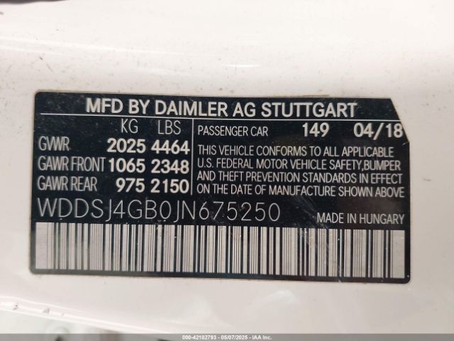2018 MERCEDES-BENZ CLA 250 WDDSJ4GB0JN675250 Photo 8