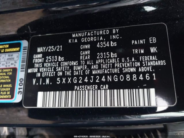 2022 KIA K5 5XXG24J24NG088461 Photo 8