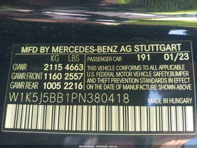 2023 MERCEDES-BENZ AMG CLA 35 W1K5J5BB1PN380418 Photo 8