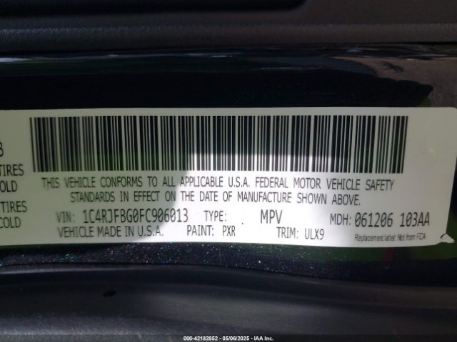 1C4RJFBG0FC906013 Jeep Grand Cherokee Limited