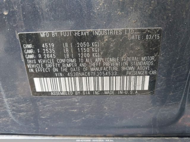 4S3BNAC67F3054533 Subaru Legacy 2.5i Premium