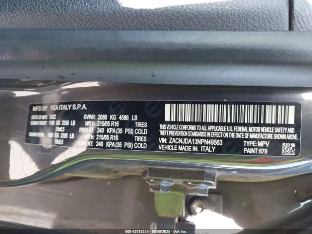 2022 JEEP RENEGADE ZACNJDA13NPN49563 Photo 8