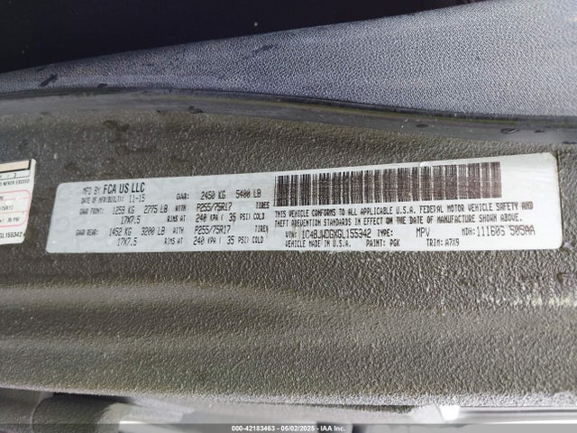 1C4BJWDGXGL155342 Jeep Wrangler Unlimited Sport