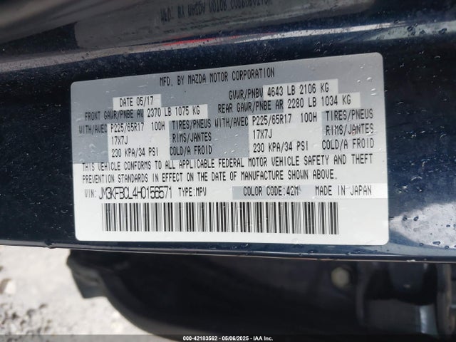 JM3KFBCL4H0156571 Mazda Cx-5 Touring