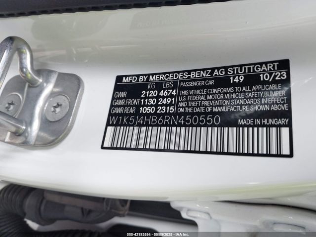 W1K5J4HB6RN450550 Mercedes-Benz Cla Cla 250