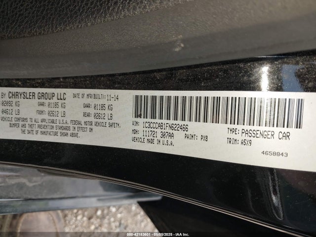 1C3CCCAB1FN622466 Chrysler 200 Limited