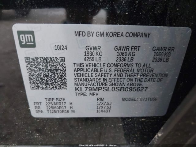 KL79MPSL0SB095627 Chevrolet l3t