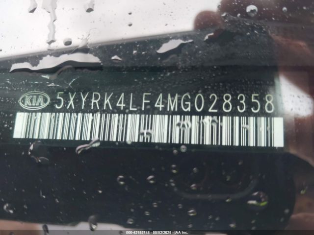 5XYRK4LF4MG028358 KIA Sorento Sx Prestige