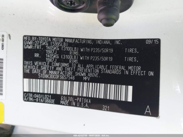 2015 TOYOTA SIENNA 5TDXK3DC0FS657546 Photo 8