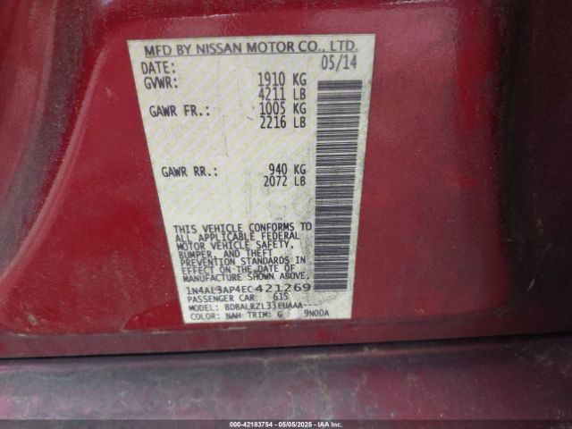 1N4AL3AP4EC421269 Nissan Altima