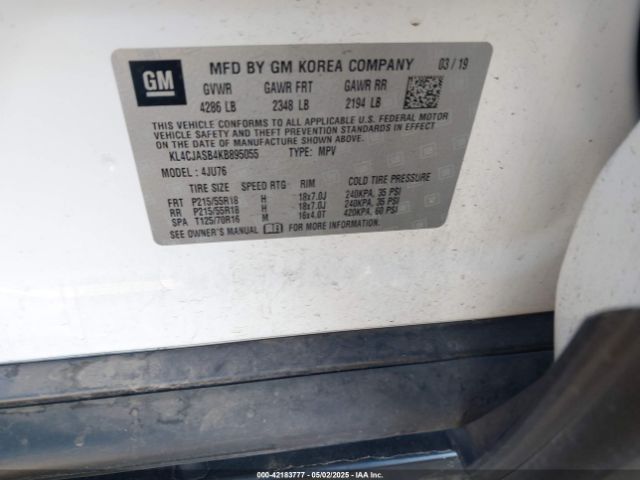 KL4CJASB4KB895055 Buick Encore Fwd Preferred